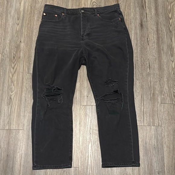 Lucky Brand 90s Loose High Rise Straight Jean, Size 12/31, Black - Picture 7 of 7